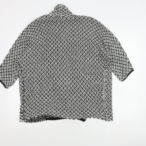 David Emanuel Women's Black Open-Knit Cardigan S