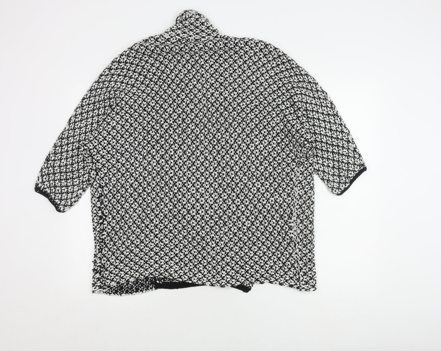 David Emanuel Women's Black Open-Knit Cardigan S