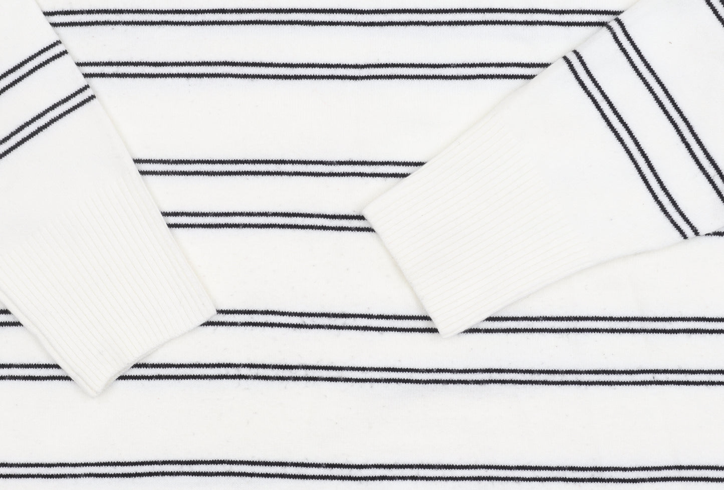 French Connection Women's White Striped Roll Neck Sweater