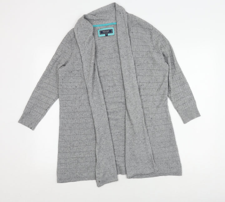 Maine New England Women's Grey Cardigan Size 16