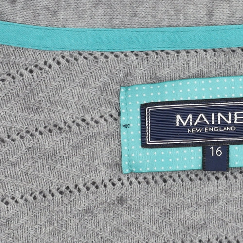 Maine New England Women's Grey Cardigan Size 16