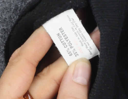 HNL Men's Bomber Jacket, Black/Grey, Size L, Hooded