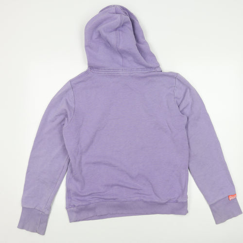 Superdry Women's Purple Pullover Hoodie L
