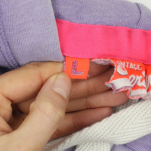 Superdry Women's Purple Pullover Hoodie L