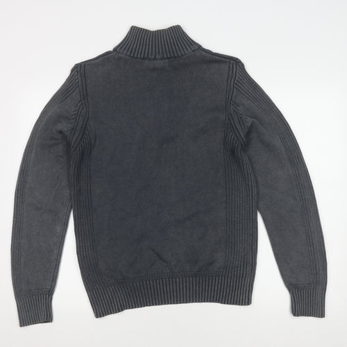 Camel Active Men's Grey Full Zip Jumper Size S