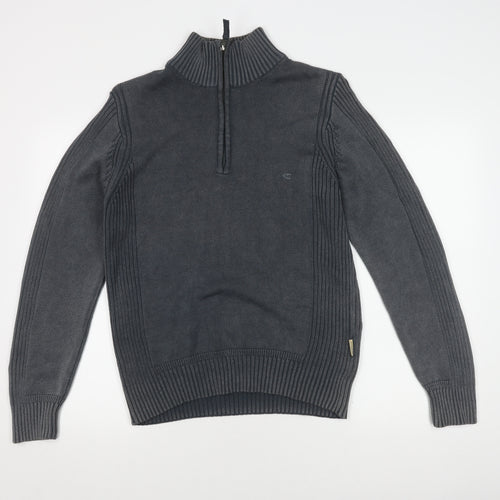 Camel Active Men's Grey Full Zip Jumper Size S