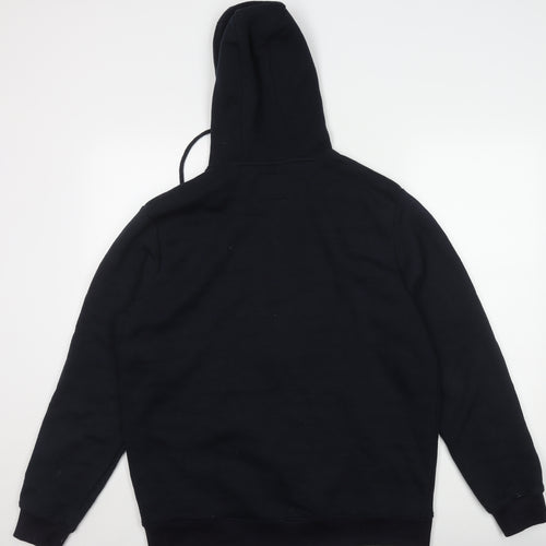 BadRhino Men's Black Hooded Casual Jacket L