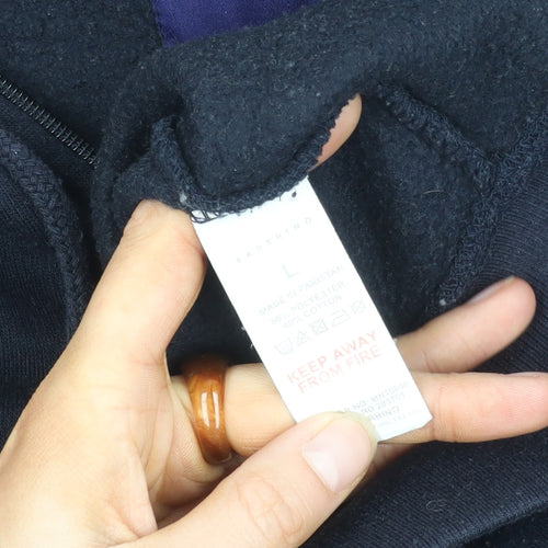 BadRhino Men's Black Hooded Casual Jacket L