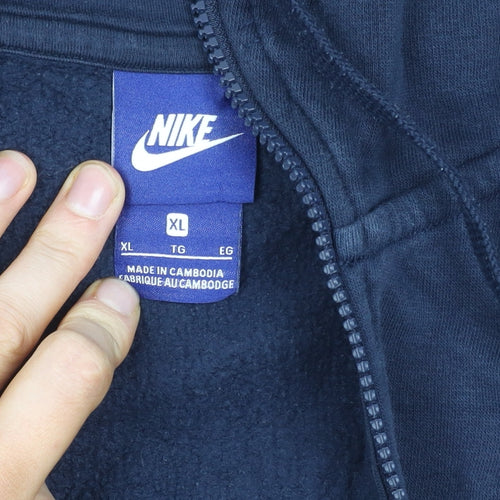 Nike Men's Blue XL Basic Hooded Jacket