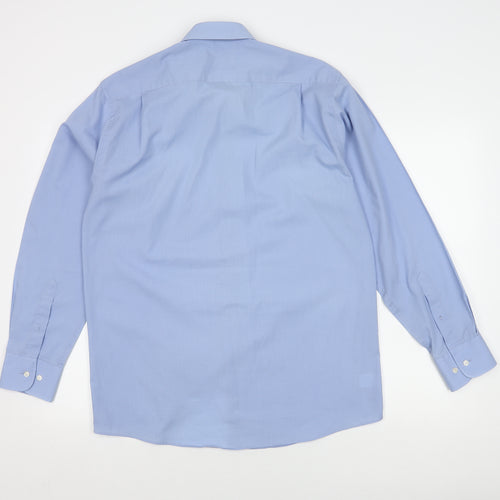 Debenhams Men's Blue Long Sleeve Shirt 39 in Regular Fit