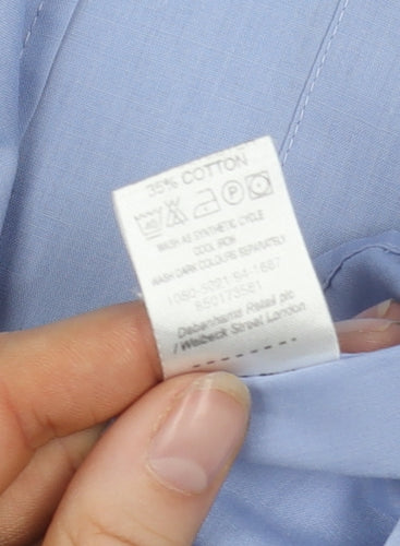 Debenhams Men's Blue Long Sleeve Shirt 39 in Regular Fit