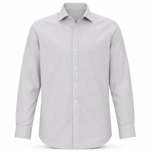 Jeff Banks Men's White & Grey Check Shirt, Size 15, Classic Fit