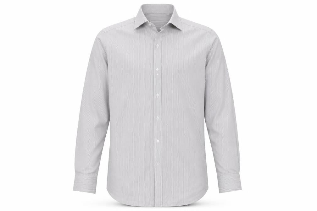Jeff Banks Men's White & Grey Check Shirt, Size 15, Classic Fit