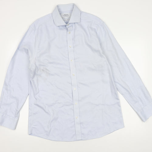 Charles Tyrwhitt Men's Blue Slim Fit Shirt Size 16