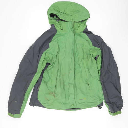Mountain Life Women's Green Rain Coat Jacket Size 14