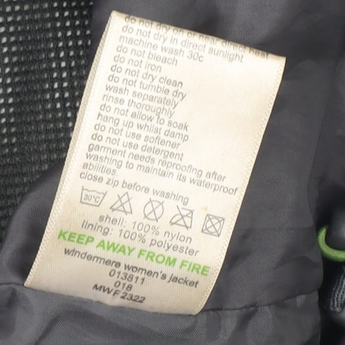 Mountain Life Women's Green Rain Coat Jacket Size 14