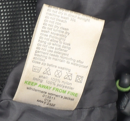 Mountain Life Women's Green Rain Coat Jacket Size 14