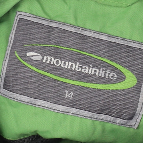 Mountain Life Women's Green Rain Coat Jacket Size 14