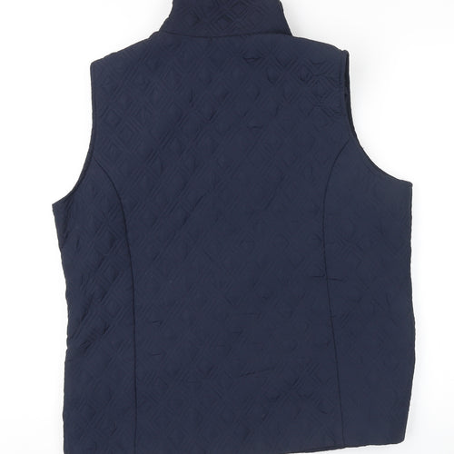 TIGI Women's Blue Quilted Waistcoat Size 14