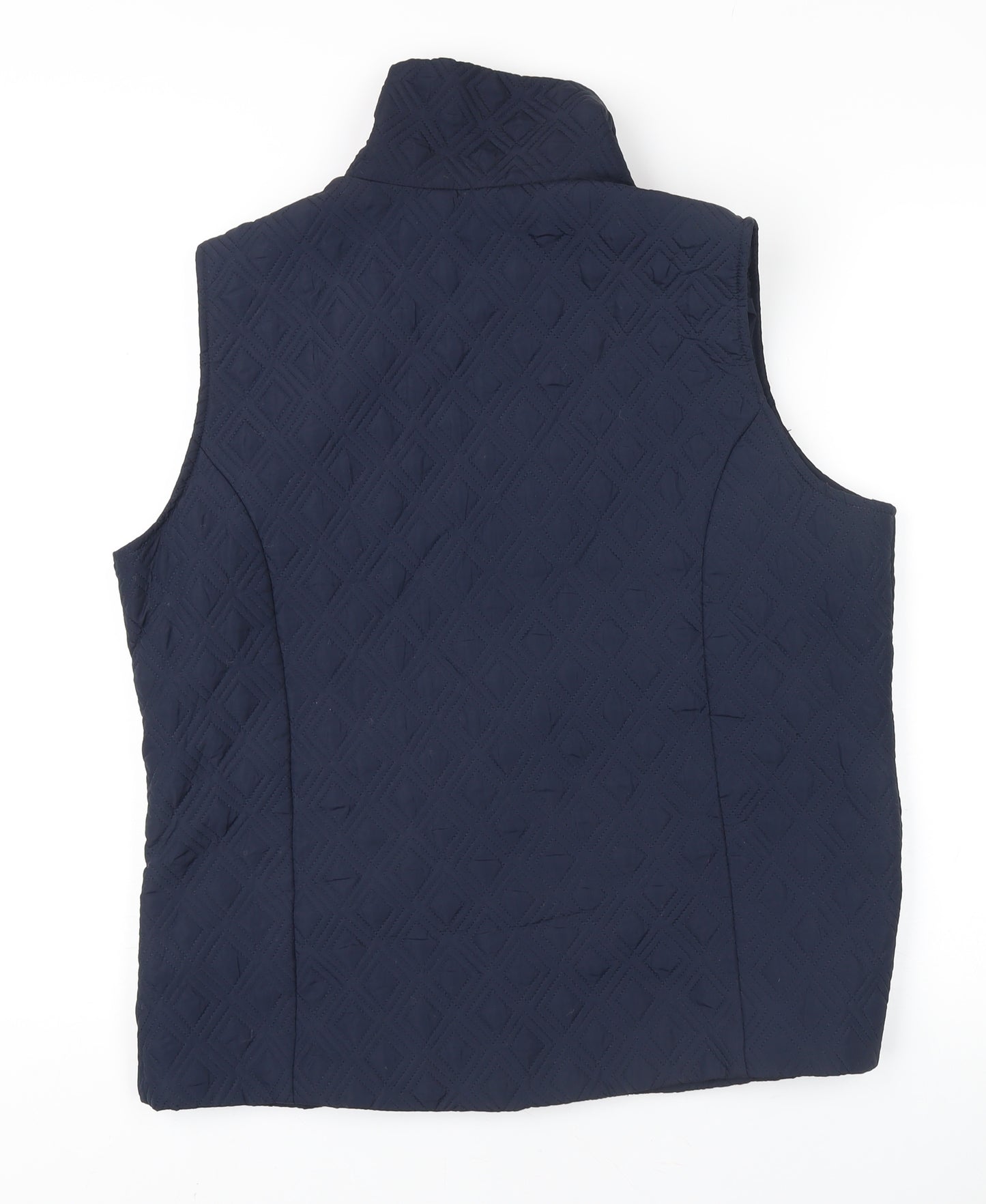 TIGI Women's Blue Quilted Waistcoat Size 14