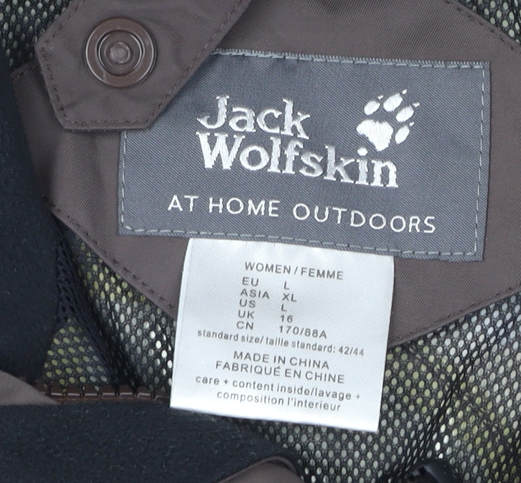 Jack Wolfskin Women's Brown Waterproof Jacket Size 16