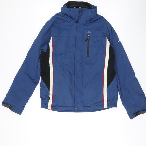 Cross Men's Blue Medium Hooded Puffer Jacket