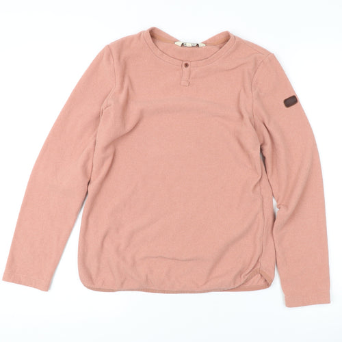 Aigle Women's Pink Henley Jumper Size 8