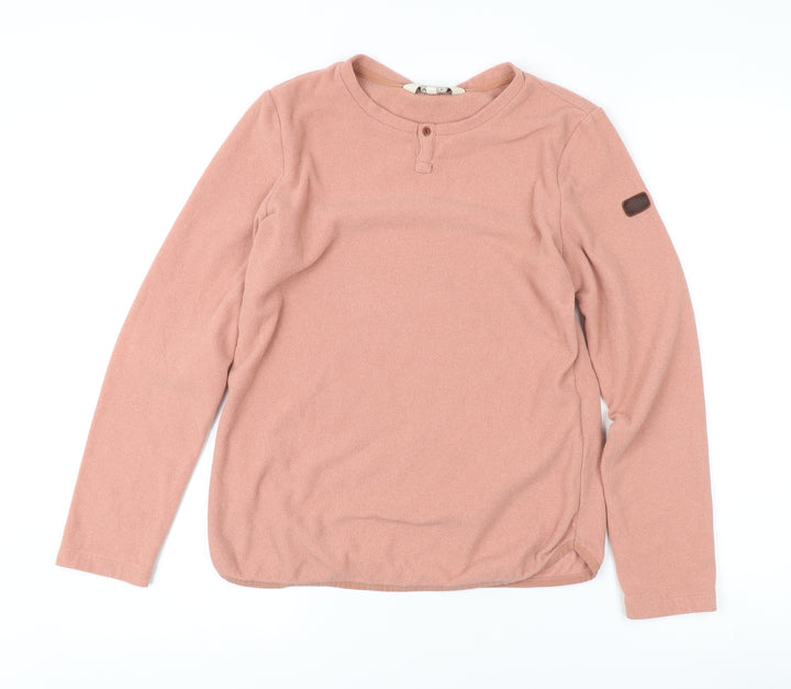 Aigle Women's Pink Henley Jumper Size 8