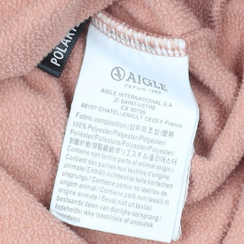 Aigle Women's Pink Henley Jumper Size 8