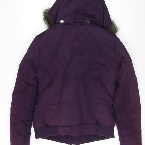 Mantaray Women's Purple Puffer Jacket, Size 14