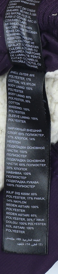 Mantaray Women's Purple Puffer Jacket, Size 14