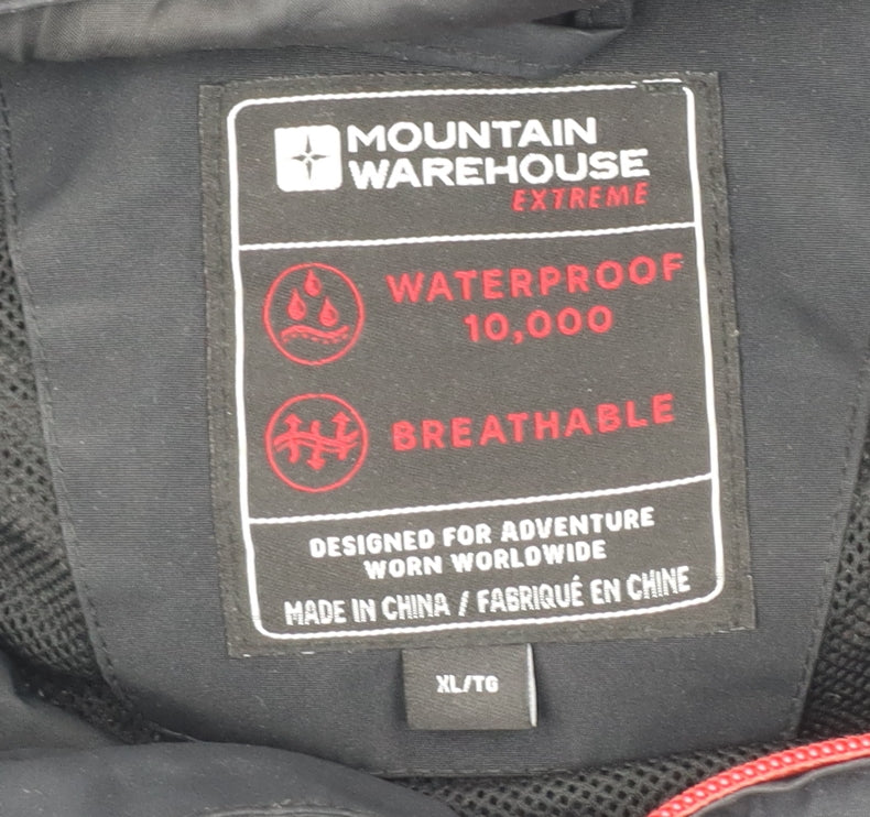 Mountain Warehouse Men's Black XL Waterproof Jacket