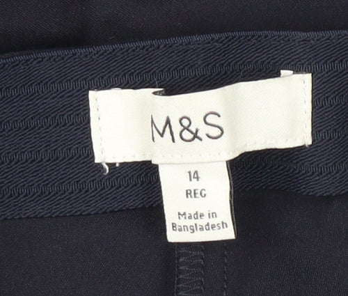 Marks and Spencer Women's Black Regular Fit Trousers
