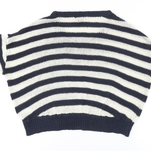 H&M Women's Multicoloured Striped Pullover Jumper, Size S