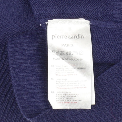 Pierre Cardin Men's Blue XL V-Neck Pullover Jumper