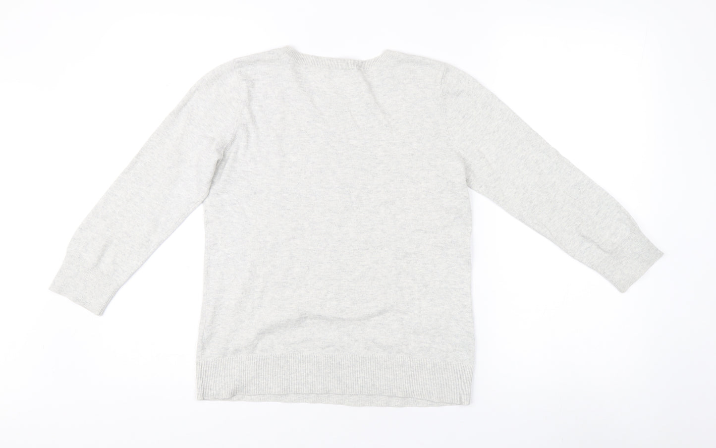Oasis Women's Grey XS Pullover Jumper with Embroidery