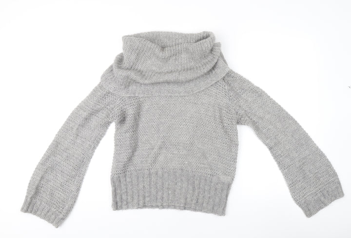 Marks and Spencer Womens Grey Cowl Neck Pullover M