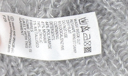 Marks and Spencer Womens Grey Cowl Neck Pullover M