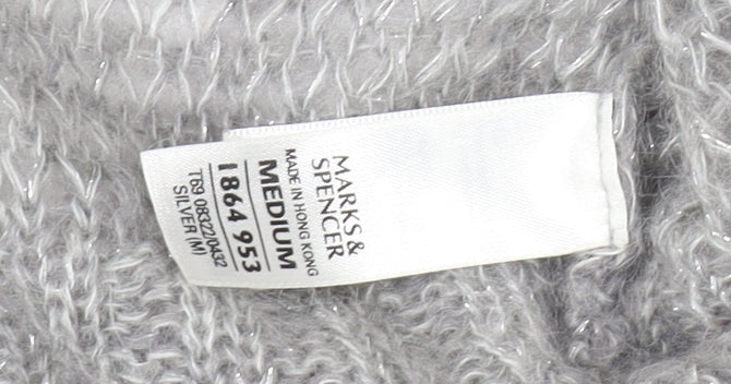 Marks and Spencer Womens Grey Cowl Neck Pullover M