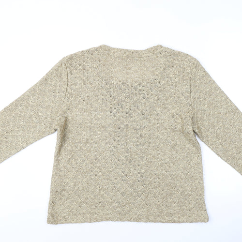 Marks and Spencer Beige Women's Cardigan, Size L Knit