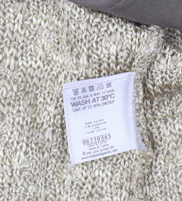 Marks and Spencer Beige Women's Cardigan, Size L Knit