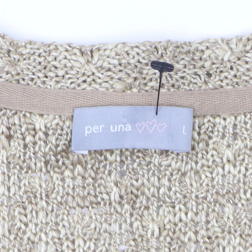 Marks and Spencer Beige Women's Cardigan, Size L Knit