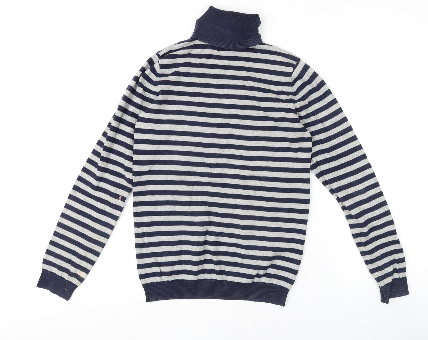 Green Coast Women's Blue Striped Pullover Jumper L