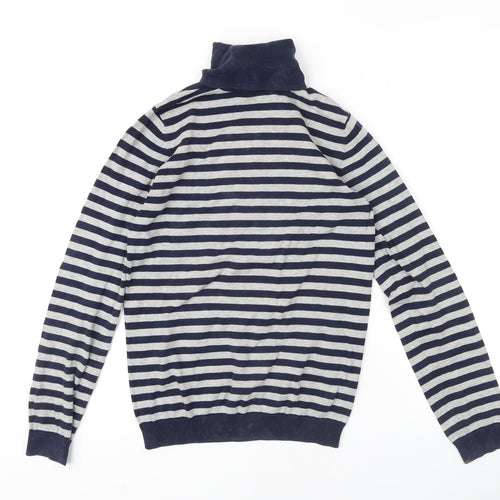 Green Coast Women's Blue Striped Pullover Jumper L