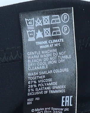 Marks and Spencer Women's Black Pencil Skirt, Size 18