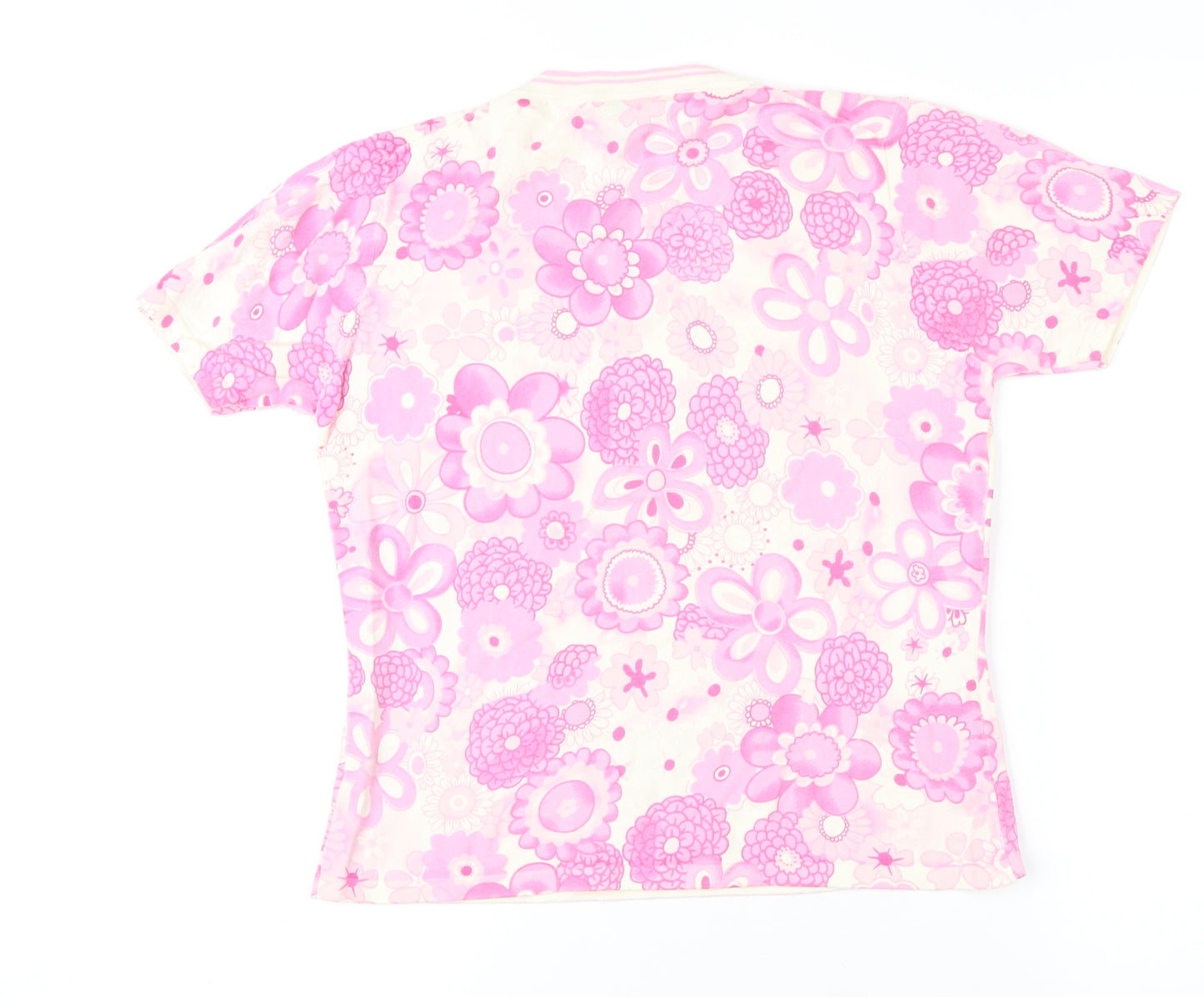 Viyella Women's Pink Floral T-Shirt, Size S, Casual Spring Top