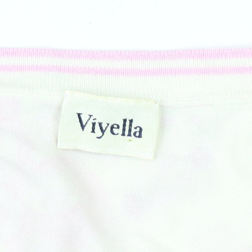 Viyella Women's Pink Floral T-Shirt, Size S, Casual Spring Top