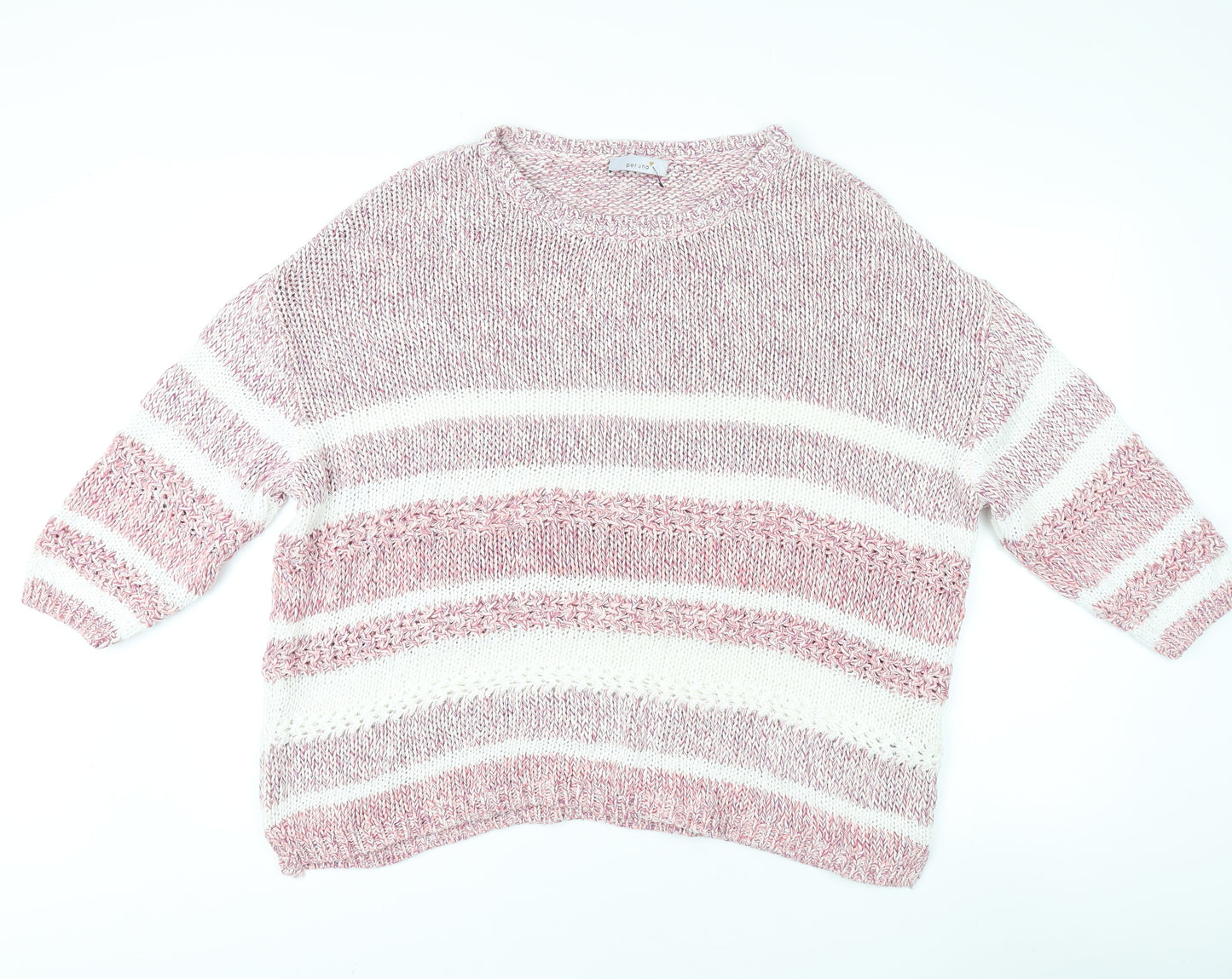 Marks and Spencer Women's Pink Striped Pullover Jumper Size 22