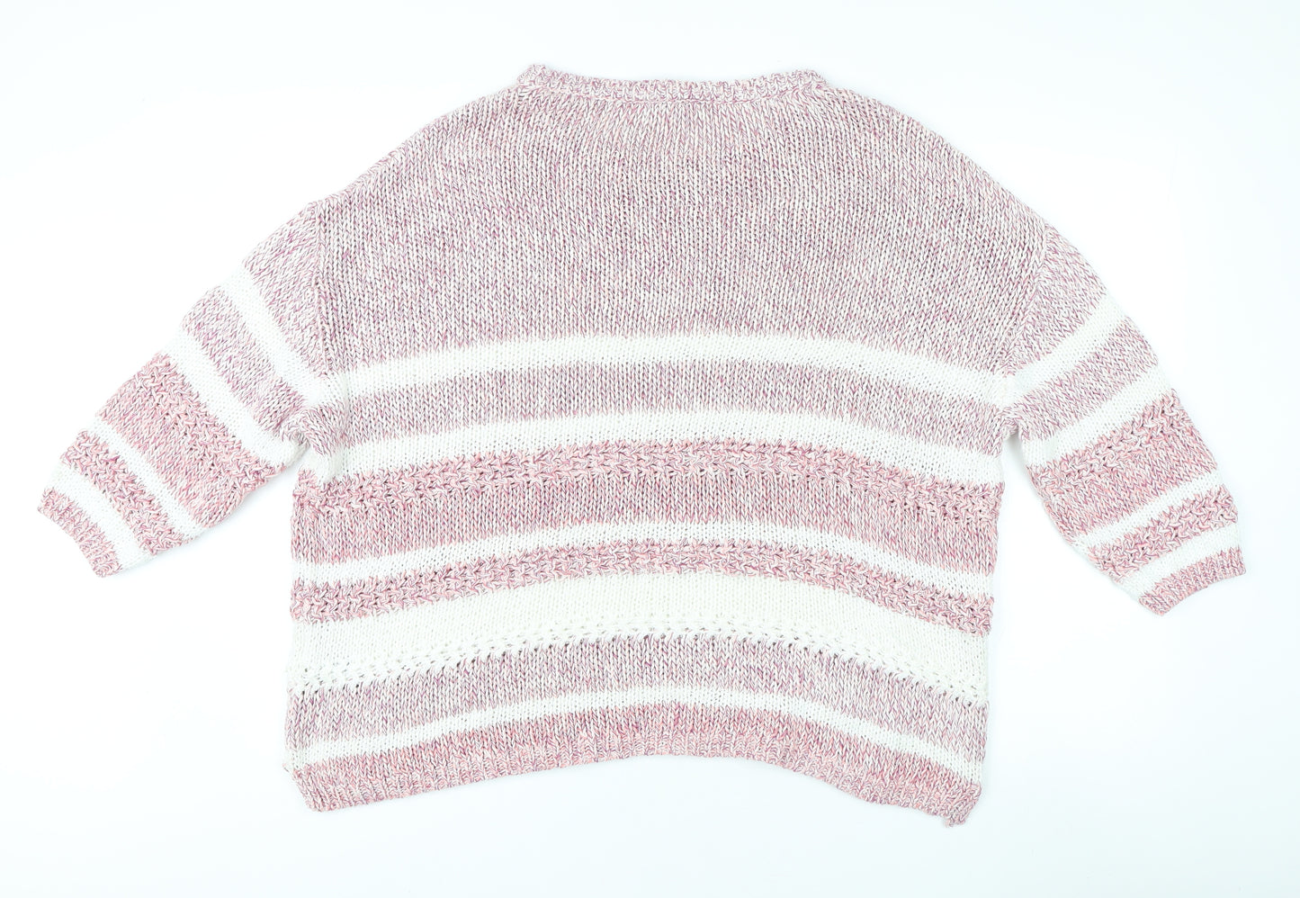 Marks and Spencer Women's Pink Striped Pullover Jumper Size 22