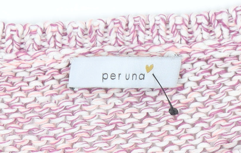 Marks and Spencer Women's Pink Striped Pullover Jumper Size 22